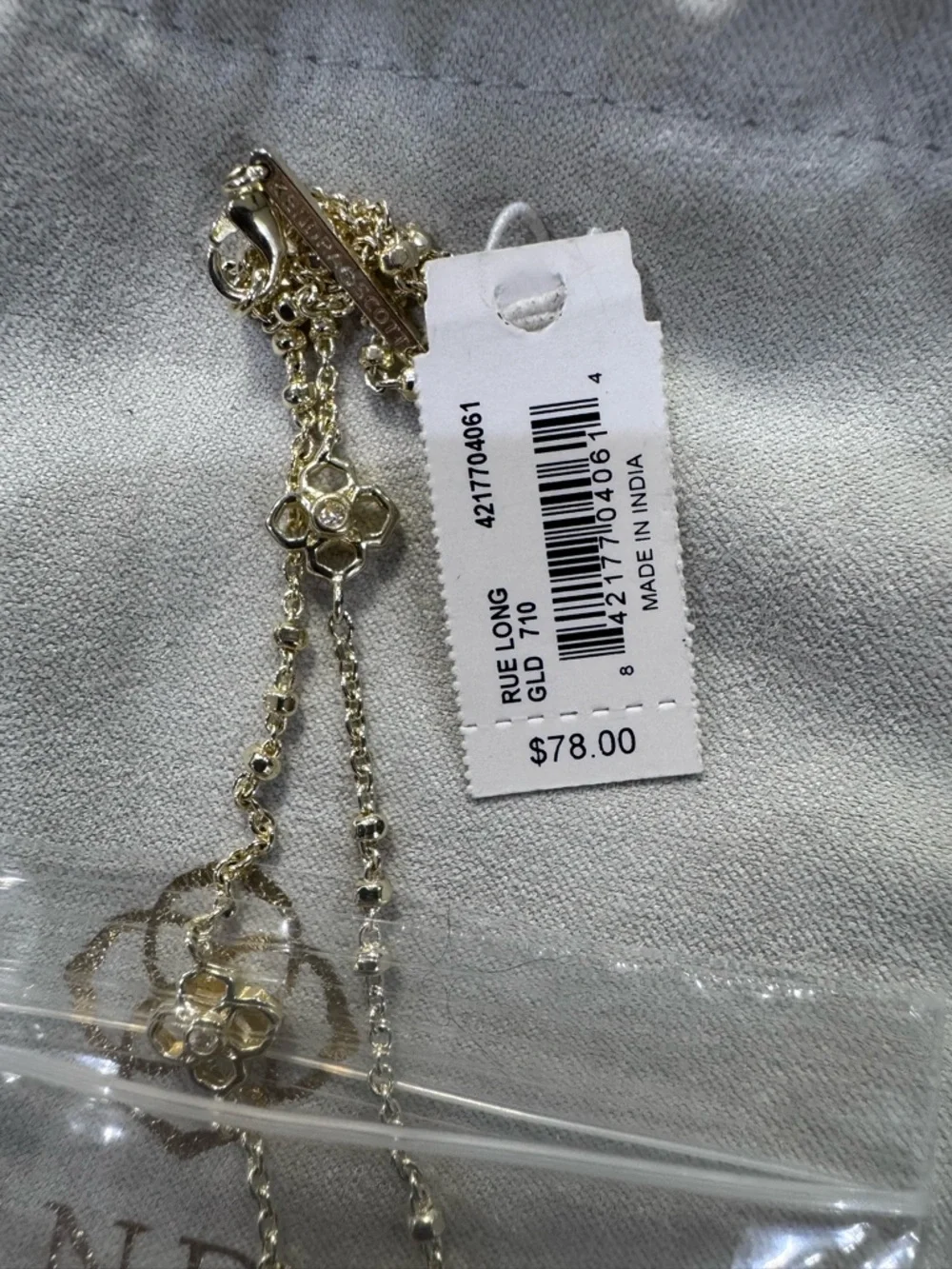 Kendra Scott Rue Long Necklace in Gold NWT - Picture 4 of 4